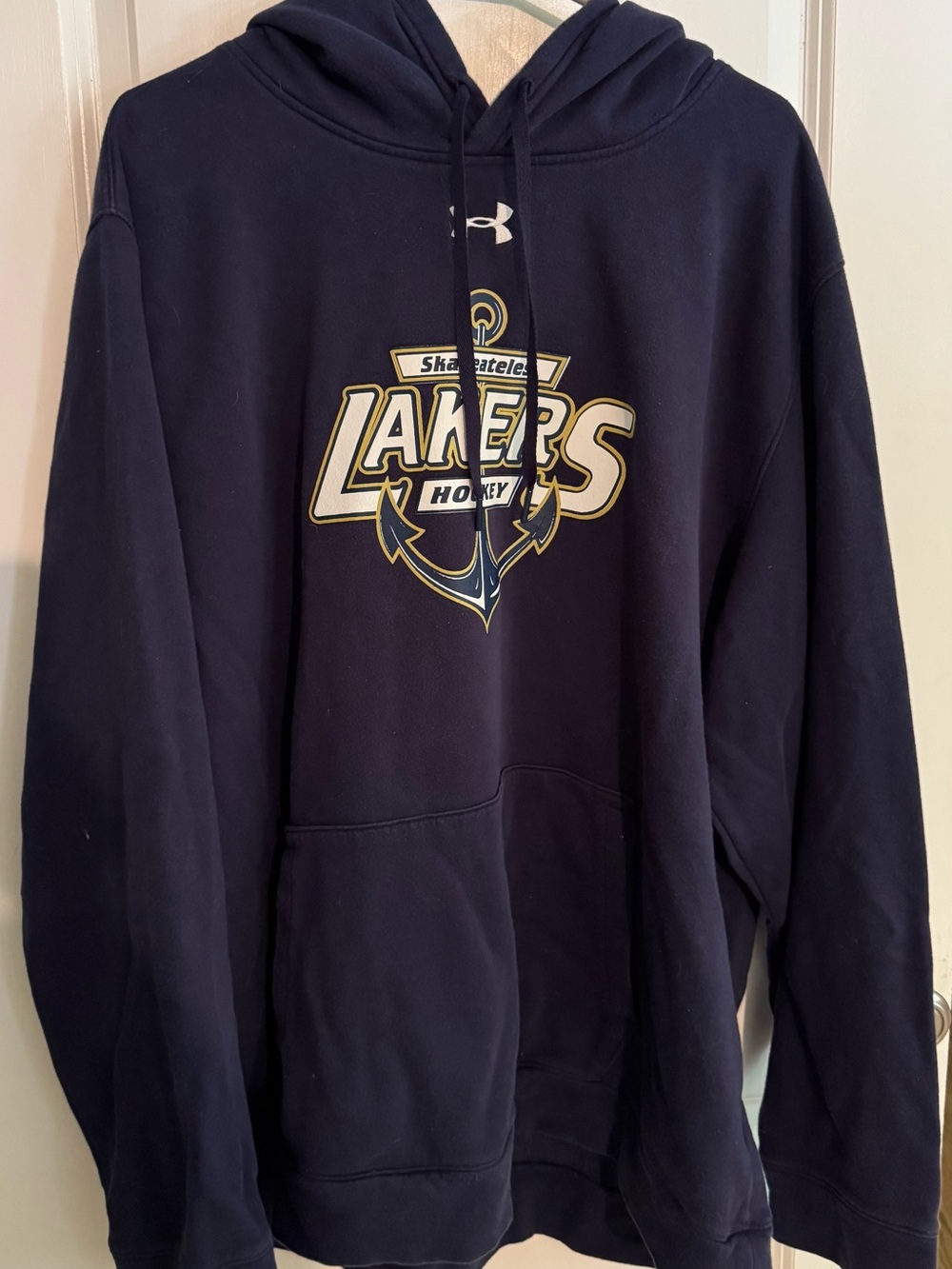 Under Armour Navy & Gold Skaneateles Lakers Hockey Pullover Hoodie